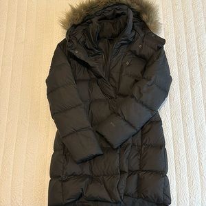 North face black winter jacket